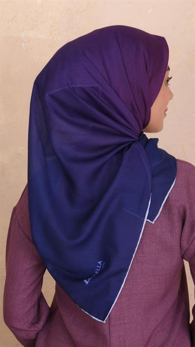Locella Pamuk Vual Eşarp Mor Mürdüm-8