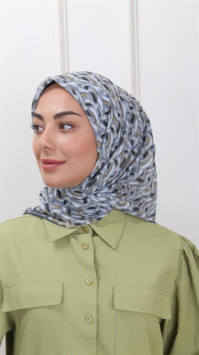 Locella Pamuk Vual Eşarp Füme-10