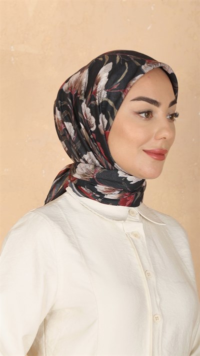 Locella Pamuk Vual Eşarp Siyah