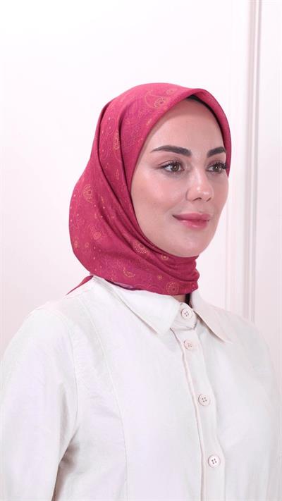 Locella Pamuk Vual Eşarp Çilek Kırmızı-3