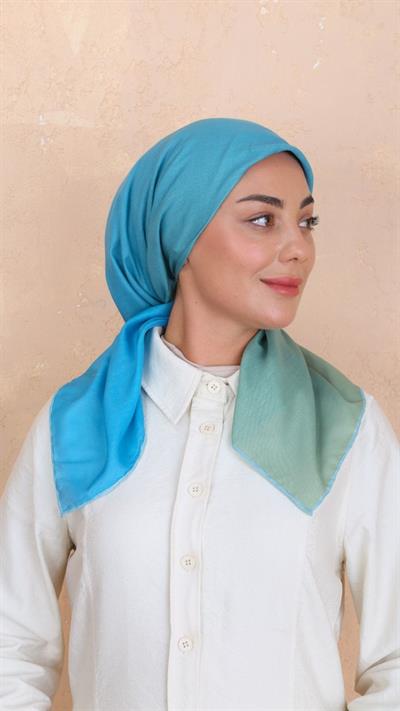 Locella Pamuk Vual Eşarp Mint Yeşil Turkuaz-7