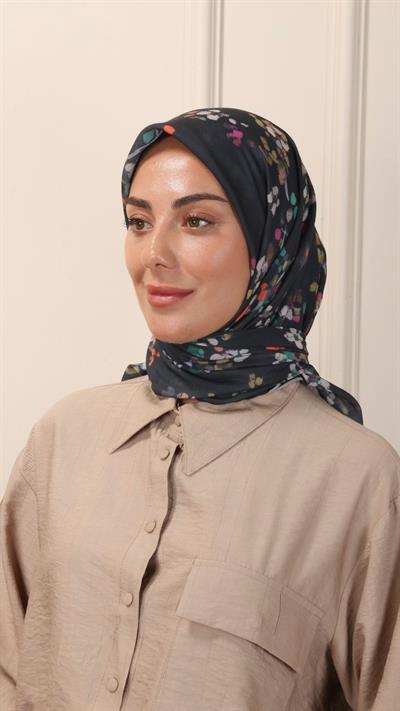 Locella Pamuk Vual Eşarp Siyah-7