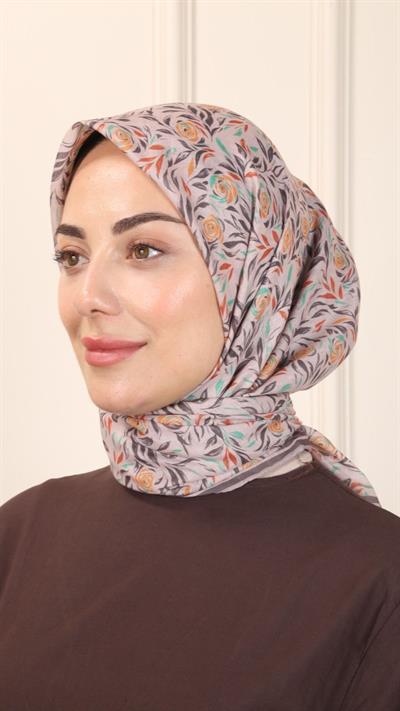 Locella Pamuk Vual Eşarp Vizon-8