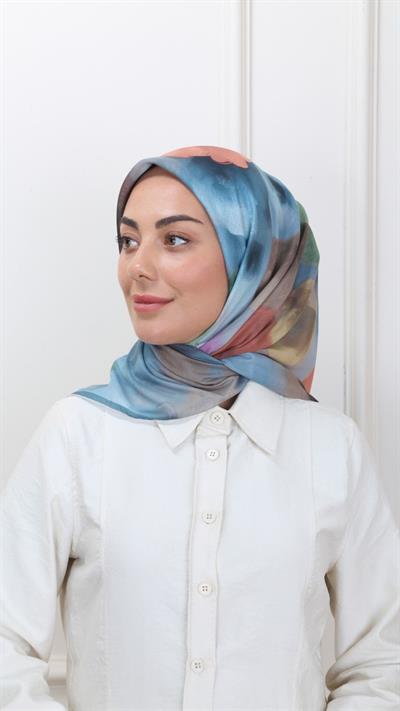 Locella Pamuk Vual Eşarp Petrol-4
