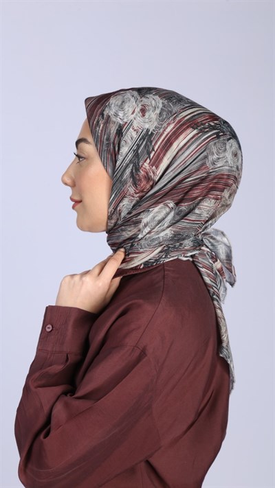Locella Pamuk Vual Eşarp Bordo