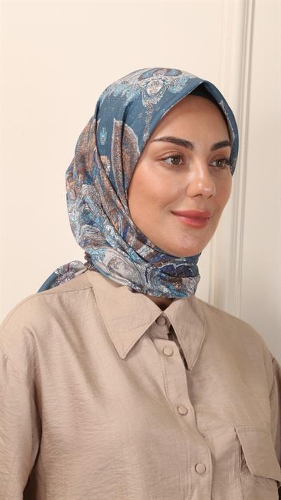 Locella Pamuk Vual Eşarp Petrol-7