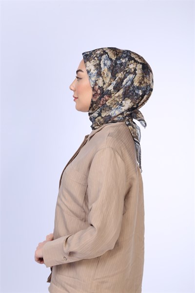Locella Pamuk Vual Eşarp Siyah
