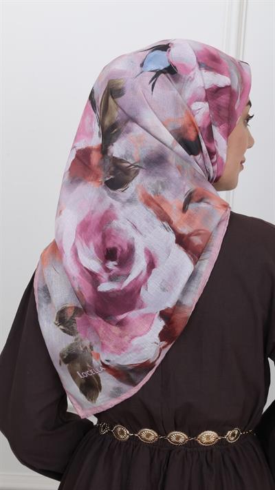 Locella Pamuk Vual Eşarp Pembe-7