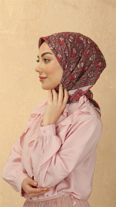 Locella Pamuk Vual Eşarp Vişne