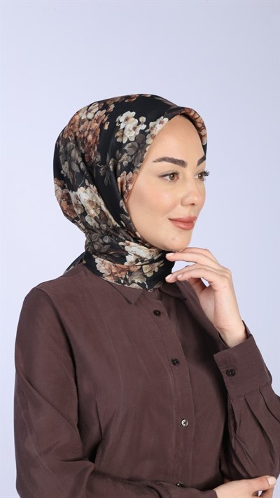 Locella Pamuk Vual Eşarp Siyah