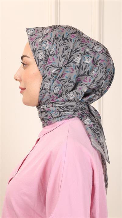 Locella Pamuk Vual Eşarp Koyu Vizon-11