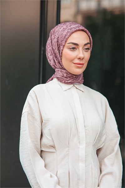 Locella Pamuk Vual Eşarp-Mürdüm