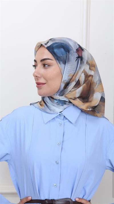 Locella Pamuk Vual Eşarp Gri-14