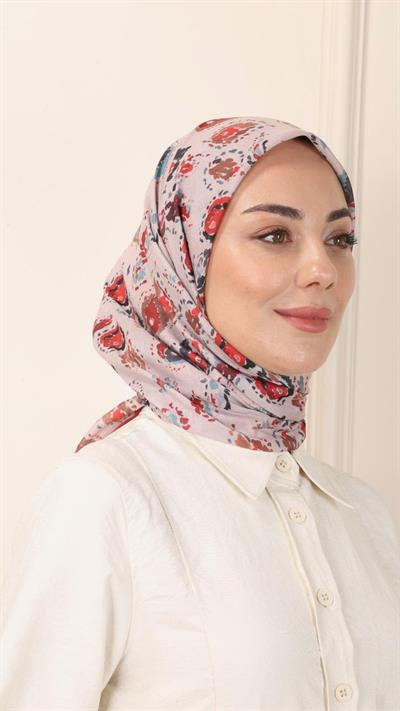 Locella Pamuk Vual Eşarp Kırmızı-4