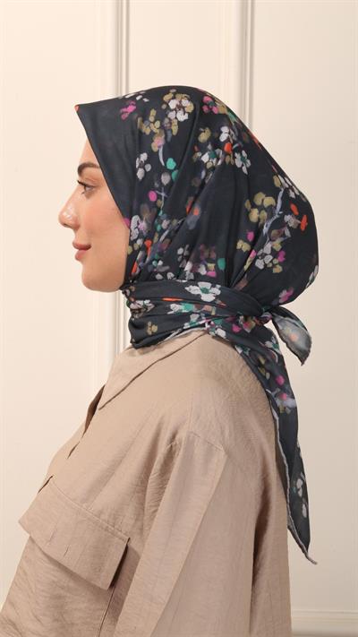 Locella Pamuk Vual Eşarp Siyah-7