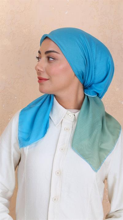 Locella Pamuk Vual Eşarp Mint Yeşil Turkuaz-7