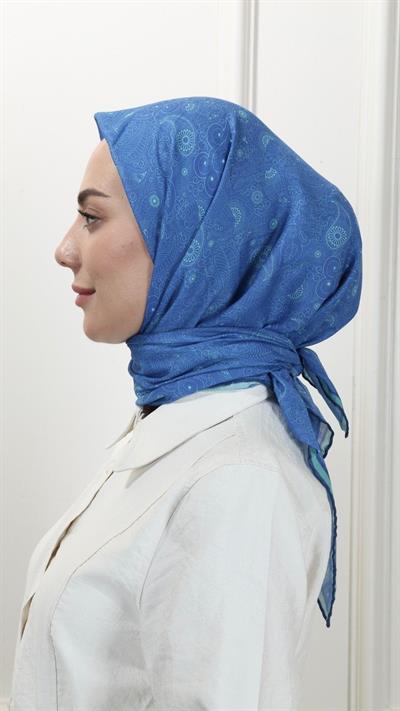Locella Pamuk Vual Eşarp Canlı Mavi-2