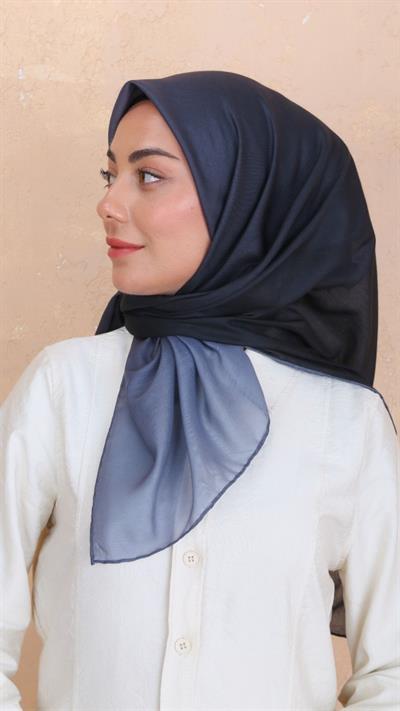 Locella Pamuk Vual Eşarp Siyah Gri-12