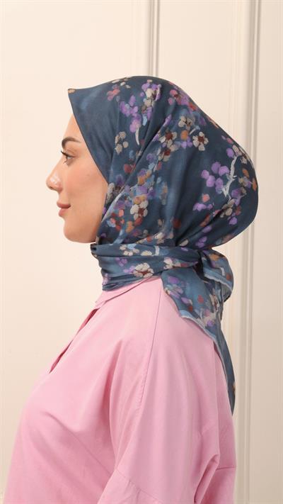Locella Pamuk Vual Eşarp Turkuaz-4