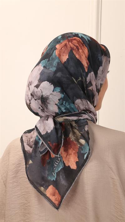 Locella Pamuk Vual Eşarp Siyah-6