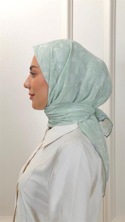 Locella Pamuk Vual Eşarp Yeşil-16