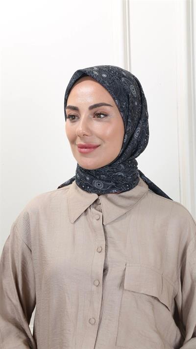 Locella Pamuk Vual Eşarp Siyah-19