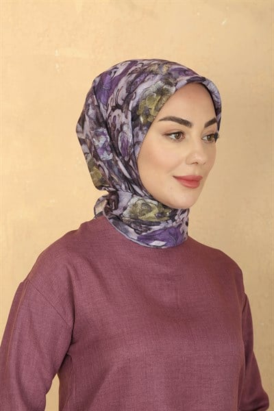 Locella Pamuk Vual Eşarp Mor