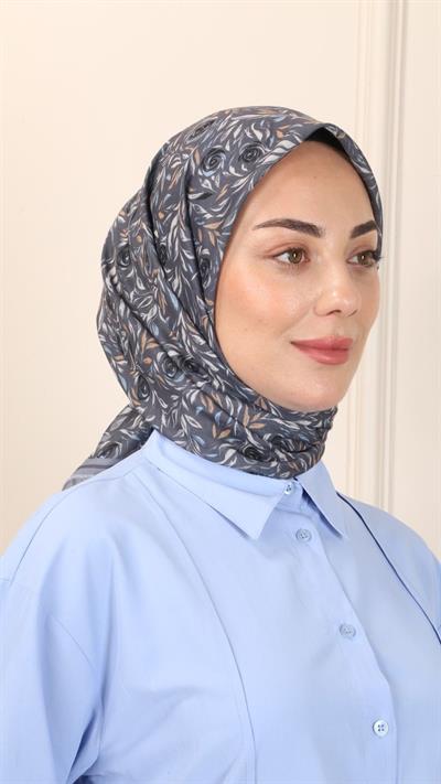 Locella Pamuk Vual Eşarp Gri-10