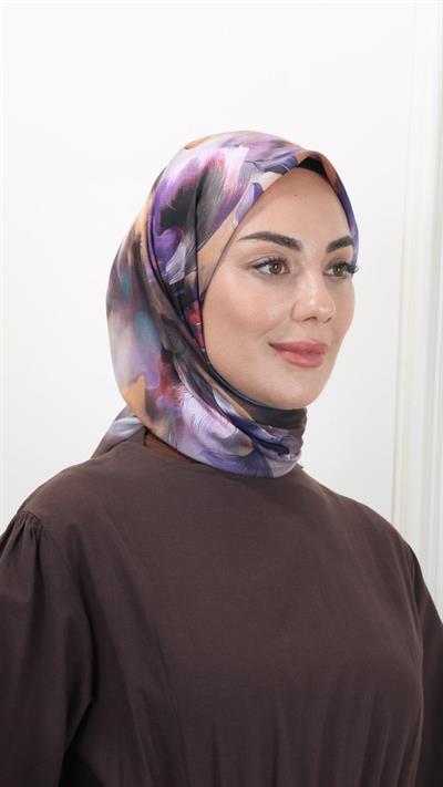 Locella Pamuk Vual Eşarp Kahve-11