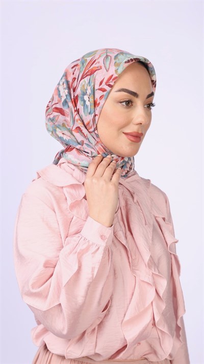 Locella Pamuk Vual Eşarp Soft Pembe