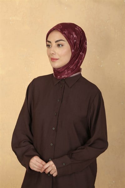 Locella Pamuk Vual Eşarp Bordo