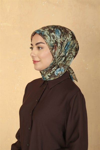 Locella Pamuk Vual Eşarp Yeşil