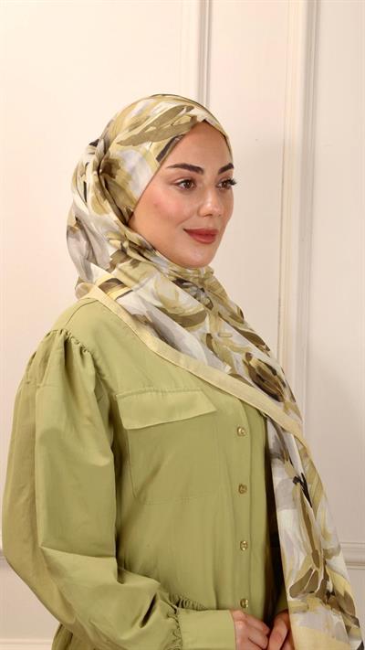 Desenli Pamuk Vual Şal Olyra Desen-3