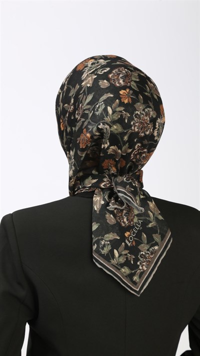 Locella Soft Pamuk Eşarp Siyah