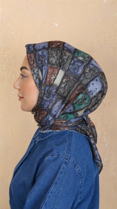 Locella Soft Pamuk Eşarp Lacivert