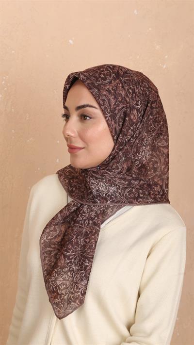 Locella Soft Pamuk Eşarp Kahve