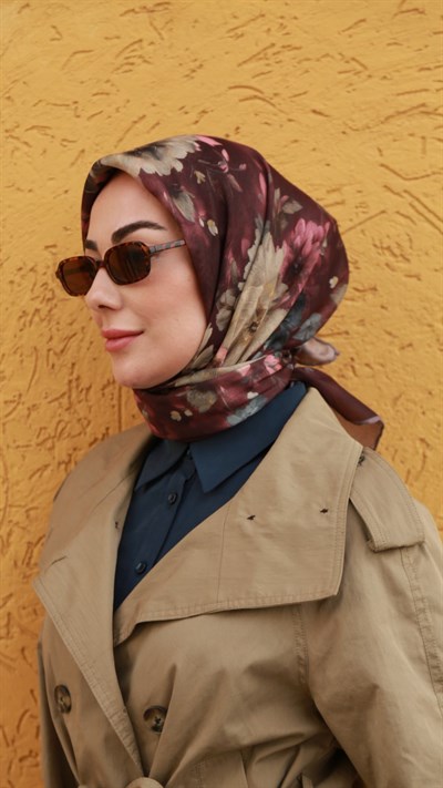 Locella Soft Pamuk Eşarp Bordo