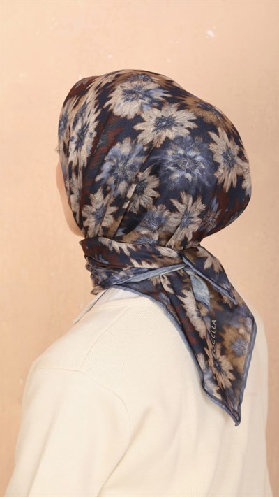 Locella Soft Pamuk Eşarp Lacivert