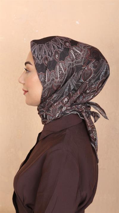 Locella Soft Pamuk Eşarp Kahve