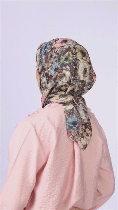 Locella Soft Pamuk Eşarp Bordo
