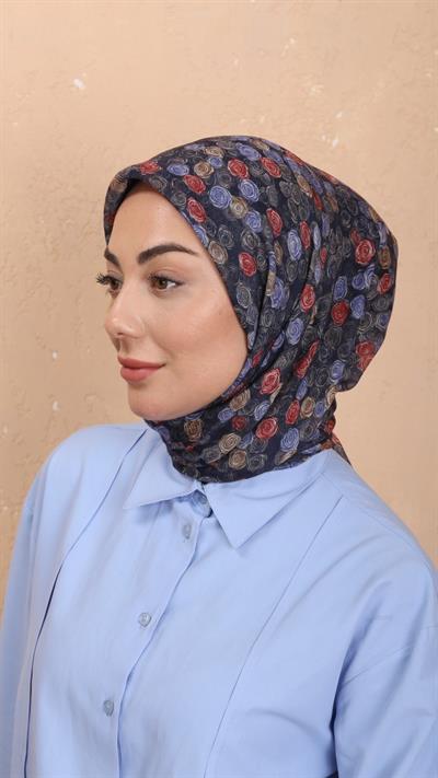 Locella Soft Pamuk Eşarp Lacivert