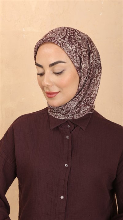 Locella Soft Pamuk Eşarp Bordo