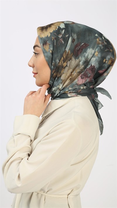 Locella Soft Pamuk Eşarp Zümrüt