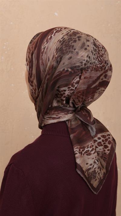Locella Soft Pamuk Eşarp Kızıl Kahve