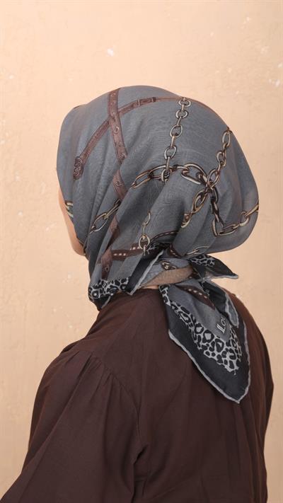 Locella Soft Pamuk Eşarp Açık Gri