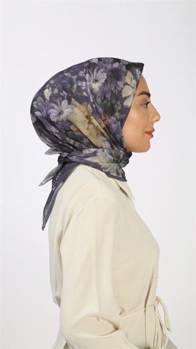 Locella Soft Pamuk Eşarp Mor