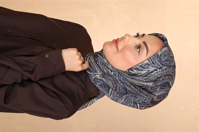 Locella Soft Pamuk Eşarp Lacivert