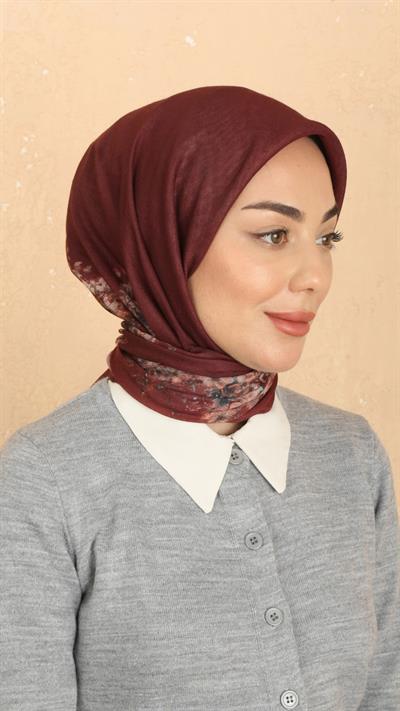Locella Soft Pamuk Eşarp Bordo
