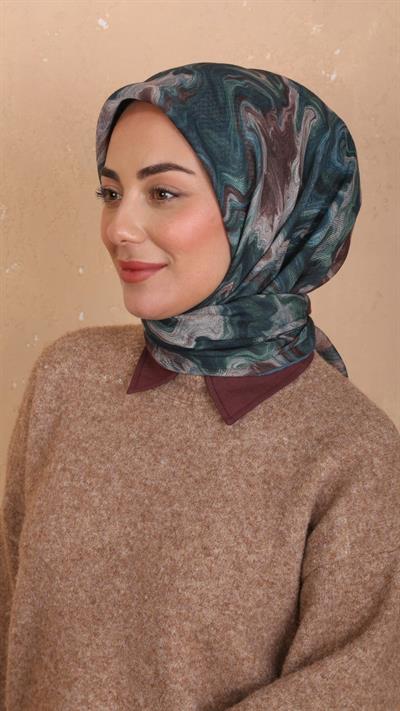 Locella Soft Pamuk Eşarp Zümrüt