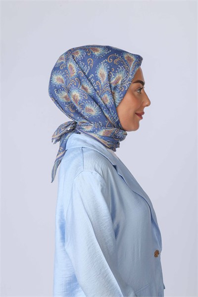 Locella Soft Pamuk Eşarp Mavi